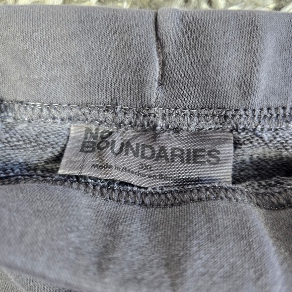 No Boundaries Mens 3XL Fleece Jogger Pants Charcoal Sky Grey New NB16100140215MB - Picture 3 of 8